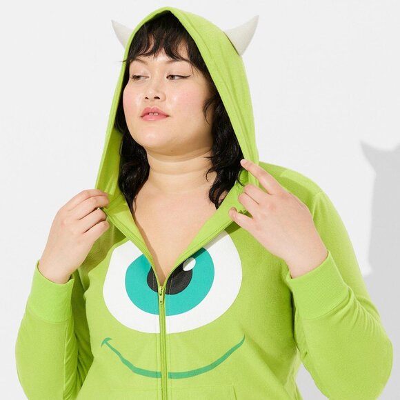 ❤️NWT VINTAGE TORRID PAJAMA - DISNEY MONSTERS INC. MIKE ONESIE PIXAR COSPLAY - Picture 4 of 11